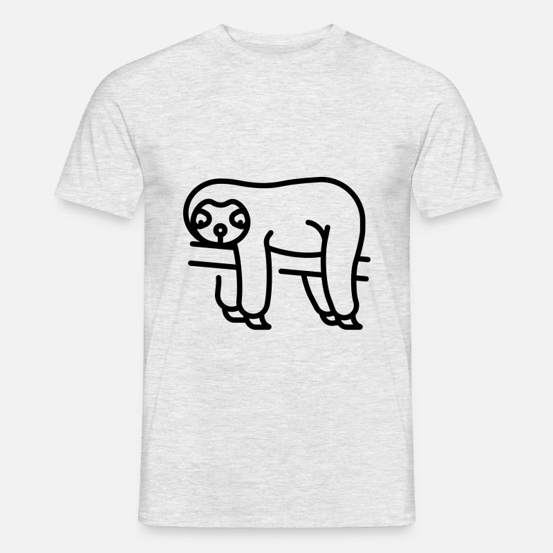 Faultier - Männer T-Shirt - Grau meliert