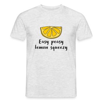 Lemon Lemon Easy peasy lemon squeezy - Men's T-Shirt - heather grey - Front - AI Model Male 178 dark (178cm)