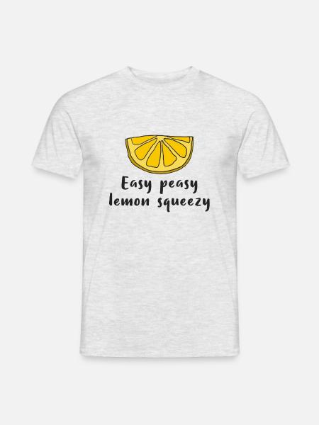 Lemon Lemon Easy peasy lemon squeezy - Men's T-Shirt - heather grey