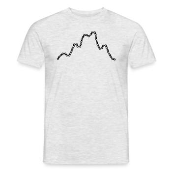 Cycling Bikelife Cyclist Roadcycling Uphill Climb - Men's T-Shirt - heather grey - Front - AI Model Male 178 dark (178cm)