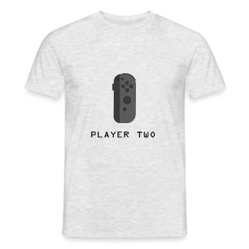 ¿Bereit Spieler zwei? - Männer T-Shirt - Grau meliert - Vorne - AI Model Male 178 dark (178cm)
