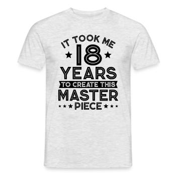 18. Geburtstag 18 Jahre Geburtstagsspruch Geschenk - Männer T-Shirt - Grau meliert - Vorne - AI Model Male 178 dark (178cm)