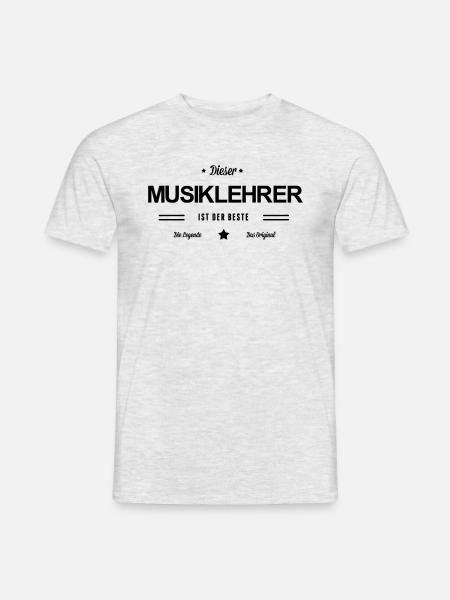 Bester Musiklehrer - Männer T-Shirt - Grau meliert