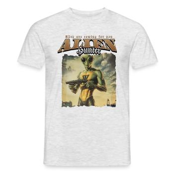 Aliens - Männer T-Shirt - Grau meliert - Vorne - AI Model Male 178 dark (178cm)