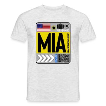Miami International Florida - Men's T-Shirt - heather grey - Front - AI Model Male 178 dark (178cm)