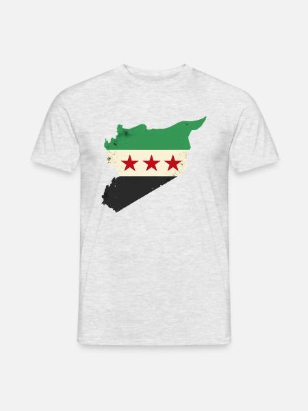 Freies Syrien Flagge - Männer T-Shirt - Grau meliert