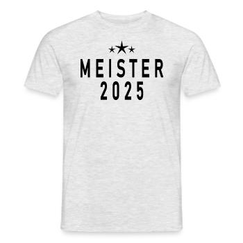 Meister 2025 - Männer T-Shirt - Grau meliert - Vorne - AI Model Male 178 dark (178cm)