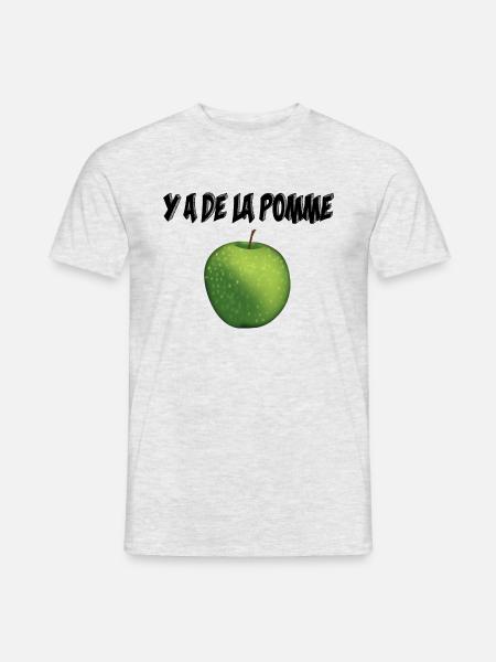 Y a de la pomme ! - T-shirt homme - gris chiné