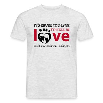 It's never too late in love - Adopt! - Men's T-Shirt - heather grey - Front - AI Model Male 178 dark (178cm)