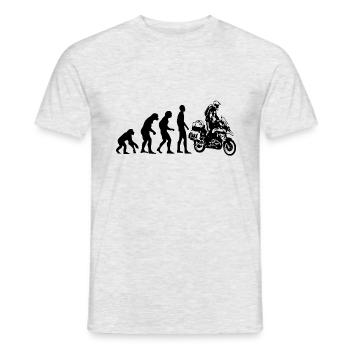 Human Evolution Enduro - Men's T-Shirt - heather grey - Front - AI Model Male 178 dark (178cm)