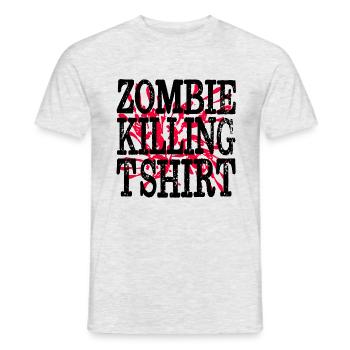 ZOMBIE MEURTRE T-SHIRT - T-shirt homme - gris chiné - Devant - AI Model Male 178 dark (178cm)