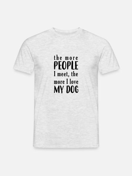 Hundeliebe - Männer T-Shirt - Grau meliert