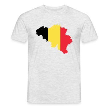 Belgien Belgium Flagge Land Heimat - Männer T-Shirt - Grau meliert - Vorne - AI Model Male 178 dark (178cm)