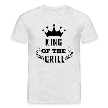 King of the grill - Männer T-Shirt - Grau meliert - Vorne - AI Model Male 178 dark (178cm)