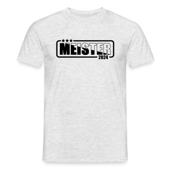 Meister 2024 Aufstiegstrikot Aufstieg 24 - Männer T-Shirt - Grau meliert - Vorne - AI Model Male 178 dark (178cm)