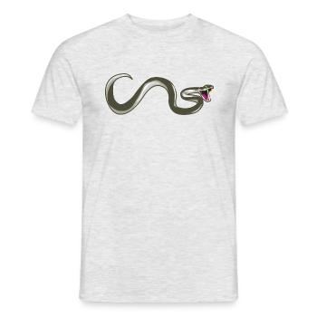 Schwarze Mamba Giftschlange - Männer T-Shirt - Grau meliert - Vorne - AI Model Male 178 dark (178cm)