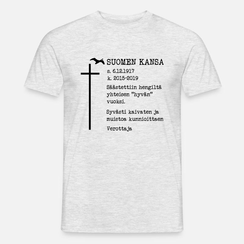 Nachruf - Männer T-Shirt - Grau meliert