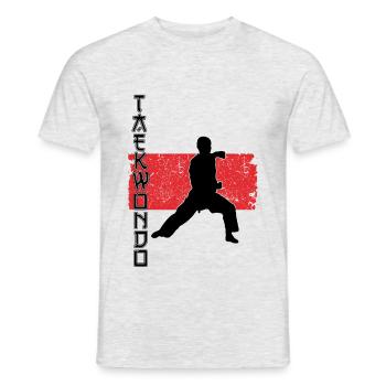 Taekwondo - T-shirt homme - gris chiné - Devant - AI Model Male 178 dark (178cm)