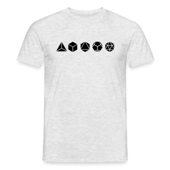 Platonic Body Math Geometry 3D Shapes - Men's T-Shirt - heather grey - Front - AI Model Male 178 dark (178cm)