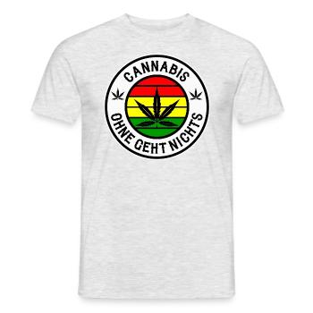 Cannabis - Männer T-Shirt - Grau meliert - Vorne - AI Model Male 178 dark (178cm)