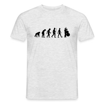 Contrebasse - Evolution Music Strings Instrument - T-shirt homme - gris chiné - Devant - AI Model Male 178 dark (178cm)