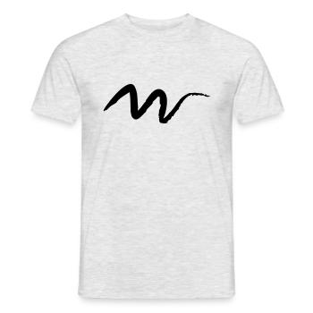 Cool curves brushstroke graffiti line - Men's T-Shirt - heather grey - Front - AI Model Male 178 dark (178cm)