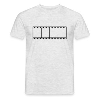 Film tape film tape - Men's T-Shirt - heather grey - Front - AI Model Male 178 dark (178cm)