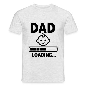 Papa wird bald – Geschenk zur Schwangerschaft - Männer T-Shirt - Grau meliert - Vorne - AI Model Male 178 dark (178cm)