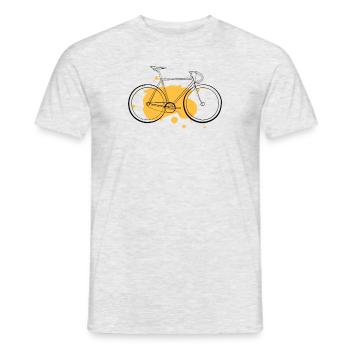 Rennrad | one line drawing - Männer T-Shirt - Grau meliert - Vorne - AI Model Male 178 dark (178cm)
