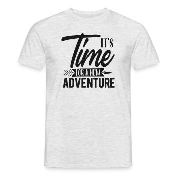 to travel - Men's T-Shirt - heather grey - Front - AI Model Male 178 dark (178cm)