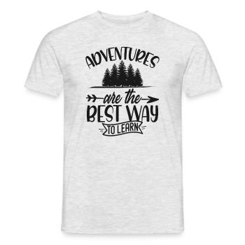 to travel - Men's T-Shirt - heather grey - Front - AI Model Male 178 dark (178cm)