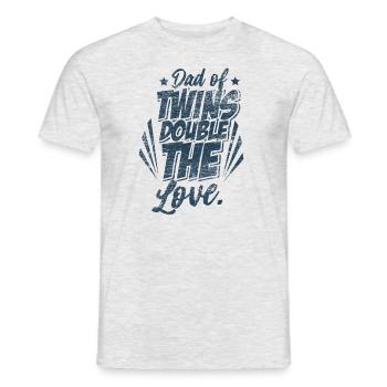 Twins dad - Men's T-Shirt - heather grey - Front - AI Model Male 178 dark (178cm)