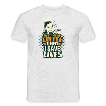 Nurse - Men's T-Shirt - heather grey - Front - AI Model Male 178 dark (178cm)
