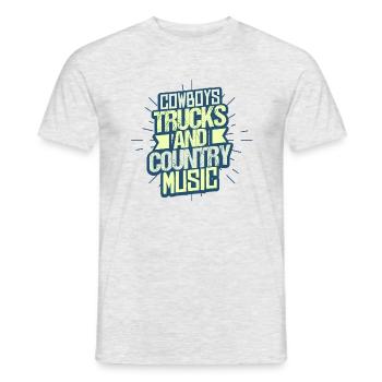Country Musik Trucker - Männer T-Shirt - Grau meliert - Vorne - AI Model Male 178 dark (178cm)