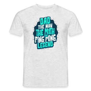 Papa de tennis de table - T-shirt homme - gris chiné - Devant - AI Model Male 178 dark (178cm)