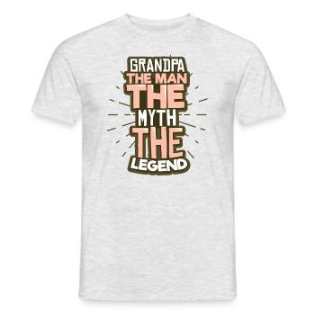 Grandpa - Men's T-Shirt - heather grey - Front - AI Model Male 178 dark (178cm)