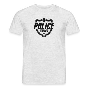 Officier de police - T-shirt homme - gris chiné - Devant - AI Model Male 178 dark (178cm)