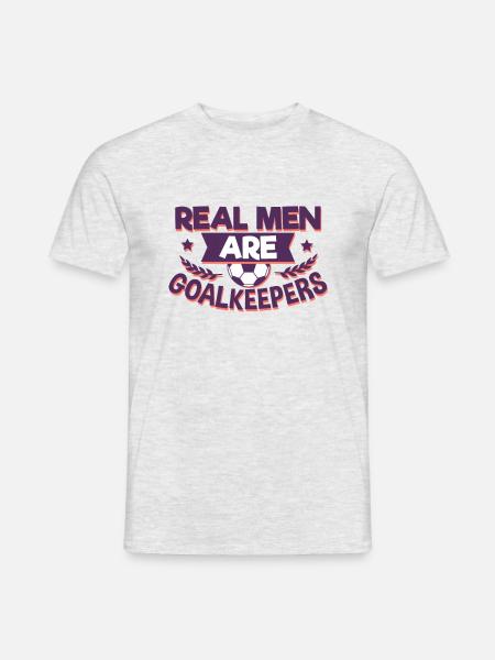 Torwart Fußball - Männer T-Shirt - Grau meliert