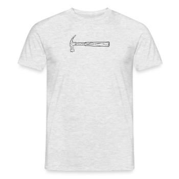 Hammer artisan - one line drawing - Men's T-Shirt - heather grey - Front - AI Model Male 178 dark (178cm)