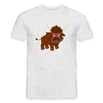 Bison bison - T-shirt homme - gris chiné - Devant - AI Model Male 178 dark (178cm)