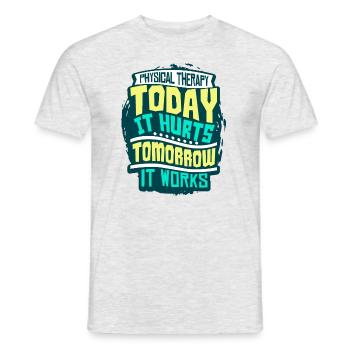 Physiotherapist - Men's T-Shirt - heather grey - Front - AI Model Male 178 dark (178cm)