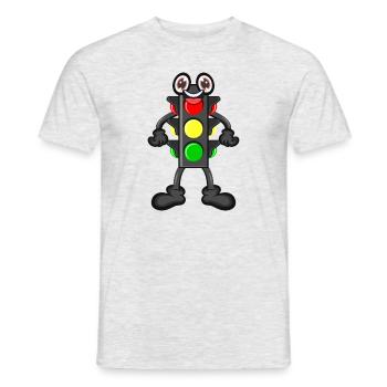 Permis de conduire feux tricolores - T-shirt homme - gris chiné - Devant - AI Model Male 178 dark (178cm)