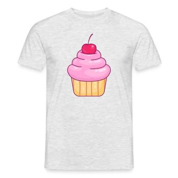 Cupcake Muffin - Männer T-Shirt - Grau meliert - Vorne - AI Model Male 178 dark (178cm)