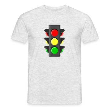 Feu de circulation permis de conduire école de conduite - T-shirt homme - gris chiné - Devant - AI Model Male 178 dark (178cm)
