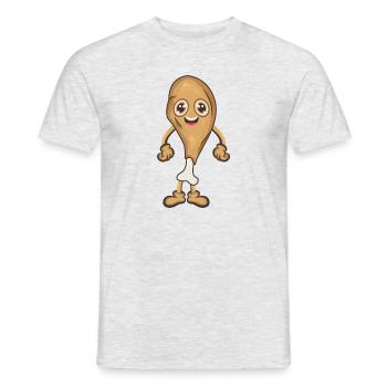 Aile de poulet cuisse de poulet - T-shirt homme - gris chiné - Devant - AI Model Male 178 dark (178cm)