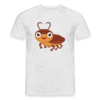 Kakerlake - Männer T-Shirt - Grau meliert - Vorne - AI Model Male 178 dark (178cm)