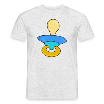 Pacifier baby - Men's T-Shirt - heather grey - Front - AI Model Male 178 dark (178cm)