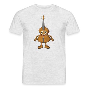 violoncelle - T-shirt homme - gris chiné - Devant - AI Model Male 178 dark (178cm)