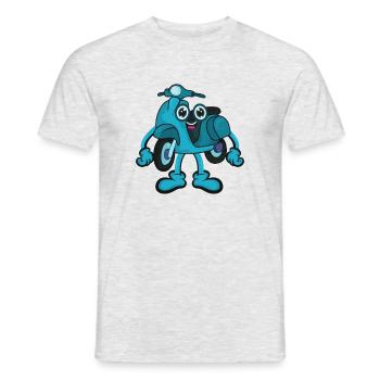 Roller Moped Scooter - Männer T-Shirt - Grau meliert - Vorne - AI Model Male 178 dark (178cm)