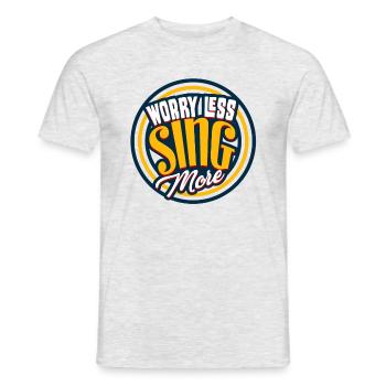 Chanter des chanteurs - T-shirt homme - gris chiné - Devant - AI Model Male 178 dark (178cm)